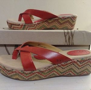 Cute b.o.c Thong/Flip Flop Wedge Sandals.